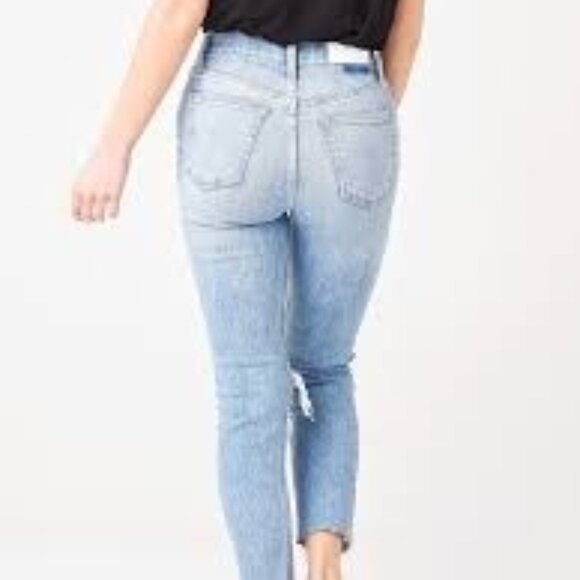 RE/DONE Originals 2019 Skinny Leg Ankle, Raw Hem, 33x30, NWOT, $279 MSRP - Picture 1 of 12